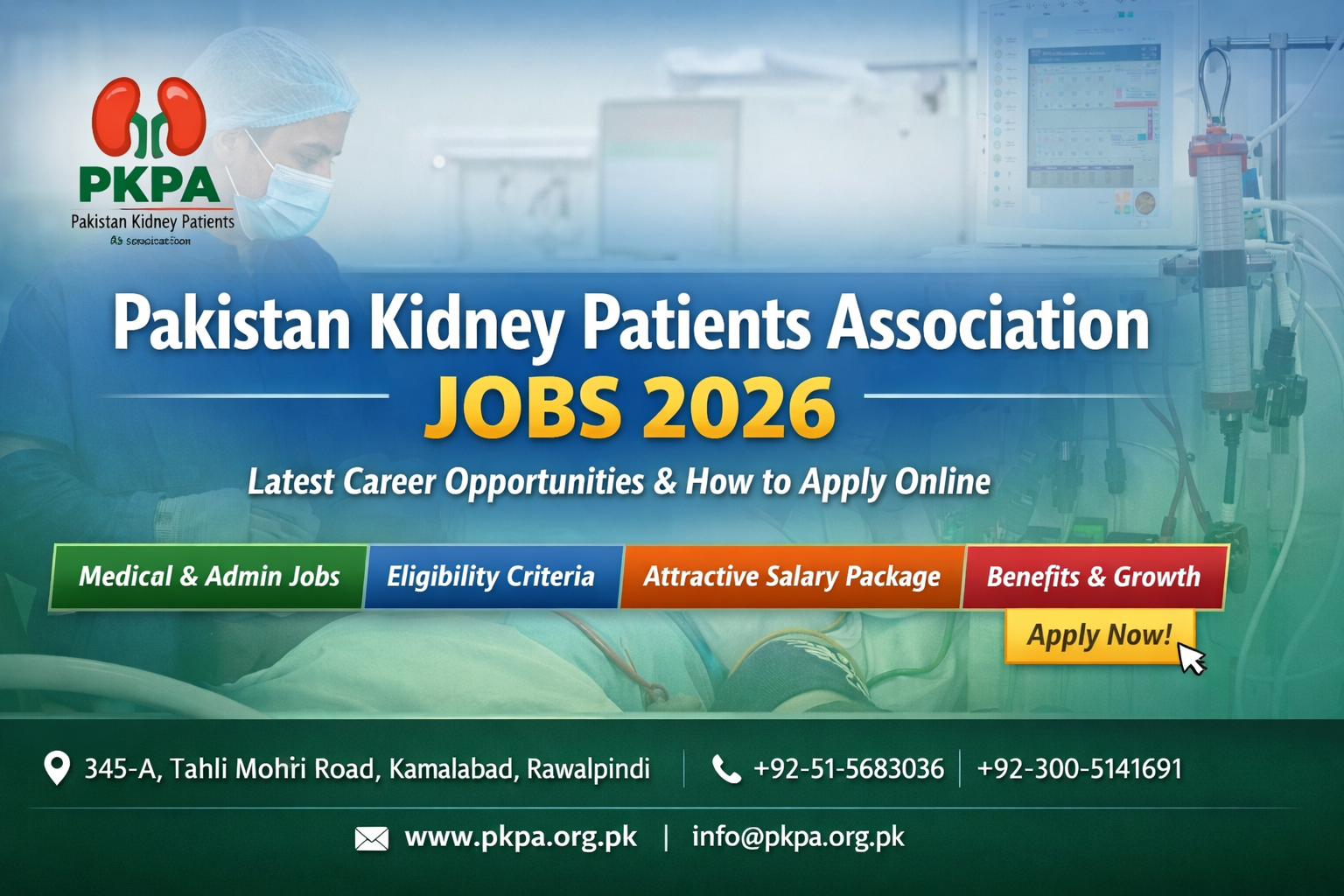 Pakistan Kidney Patients Association JOBS 2026