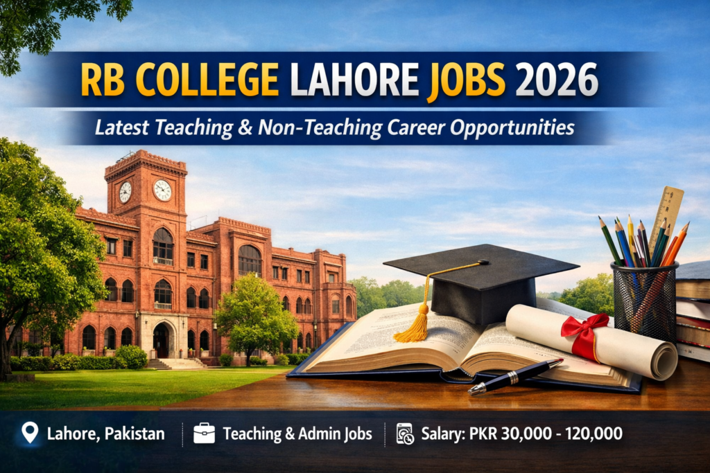 RB College Lahore Jobs 2026