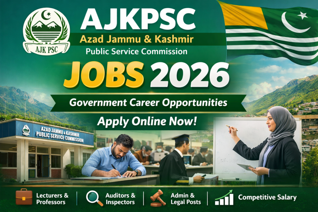 AJKPSC Azad Jammu & Kashmir Public Service Commission Jobs 2026 
