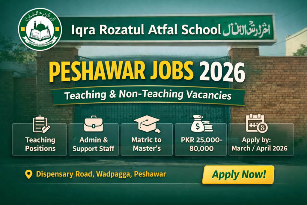 Iqra Rozatul Atfal School Peshawar Jobs 2026 